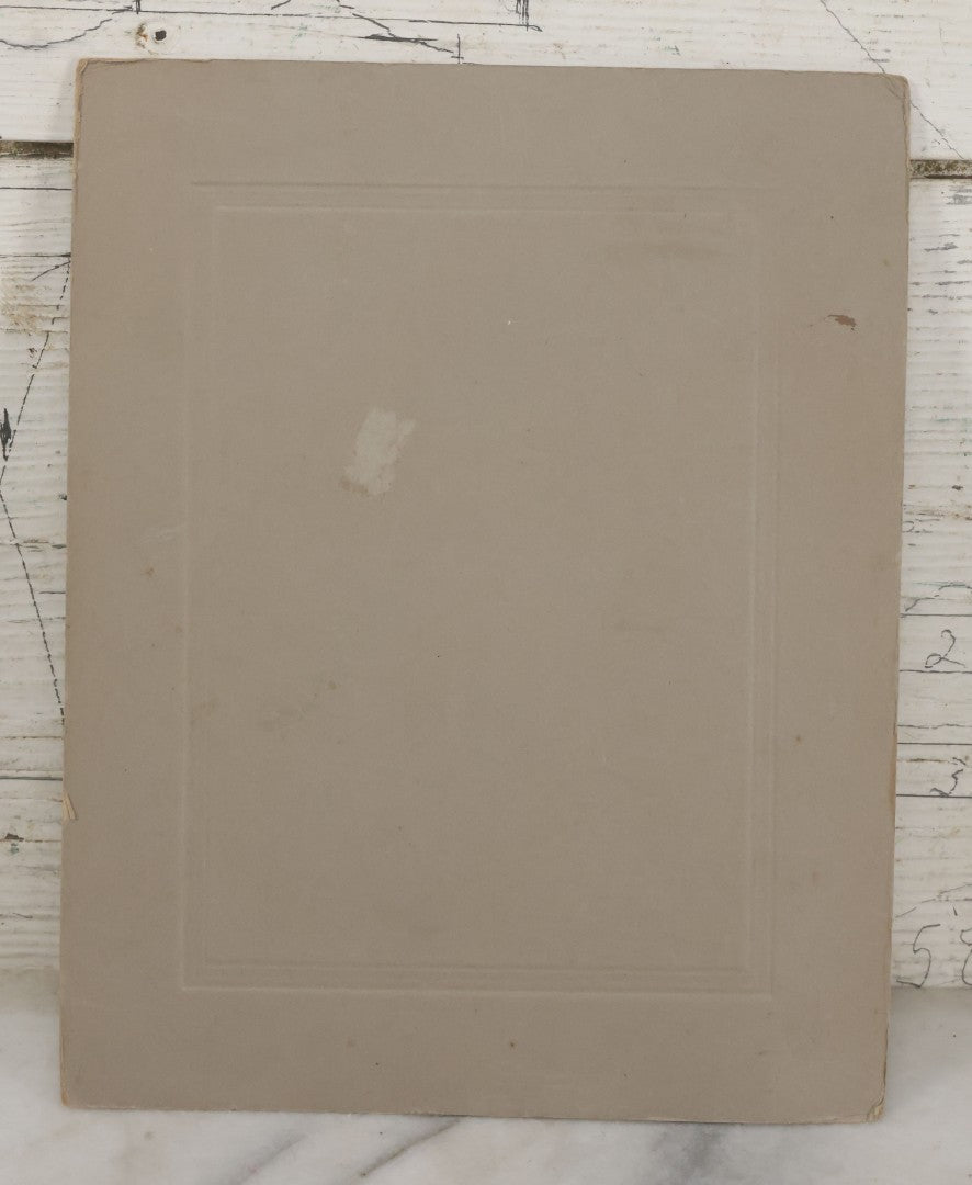 Lot 070 - Antique Boarded Photograph Of Three Smiling Doughboy WWI Soldiers, Likely Returned Home From War, Outside House