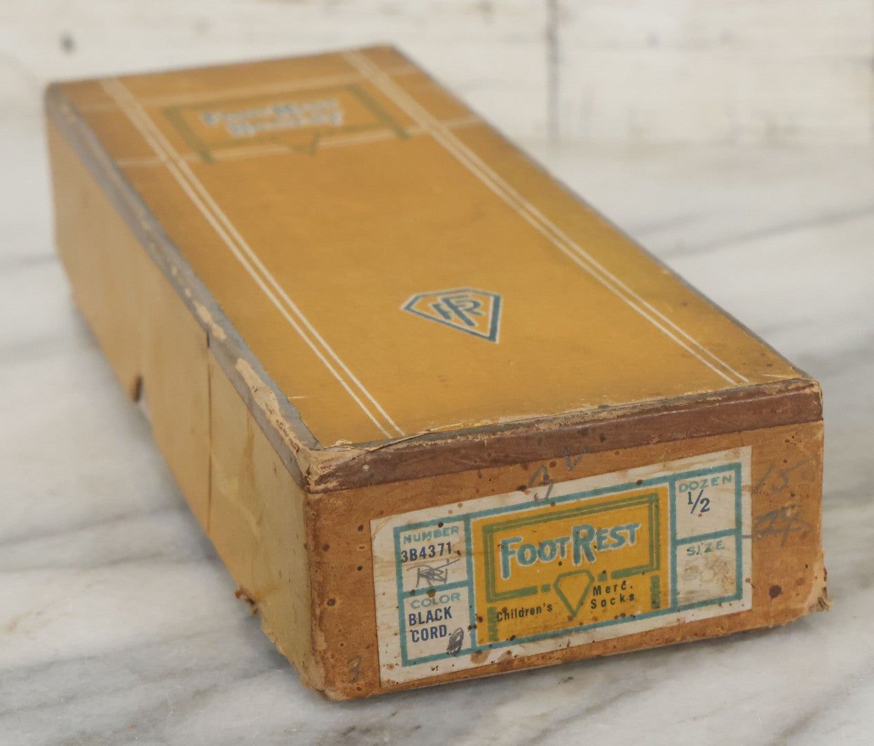 Lot 086 - Vintage Box Lot Grouping Of New Old Stock N.O.S. Hosiery (Socks) By Foot Rest Brand In Advertising Box, Also With Bear Brand Pair Of Socks (4 Pairs Total)