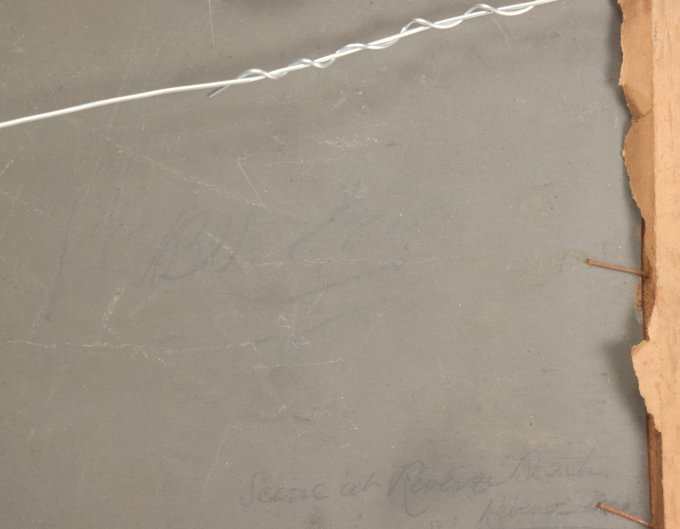 Lot 004 - Antique Painting On Board Of Revere Beach, Revere Massachusetts, Artist Signed D. Morrison, Dated 1876, In Frame, 14-1/2" x 11-1/2"