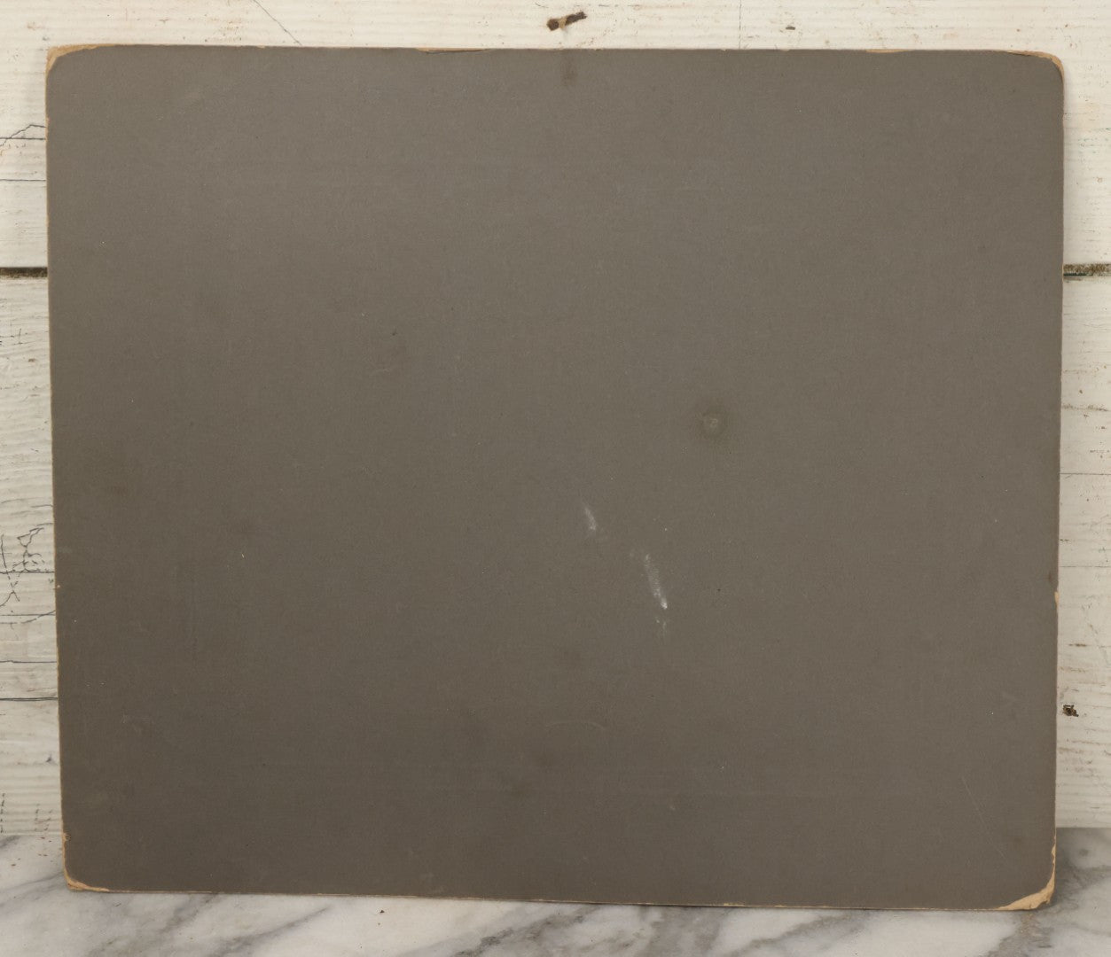 Lot 057 - Antique Boarded Photograph Of A Man And Woman Posing On A Dam