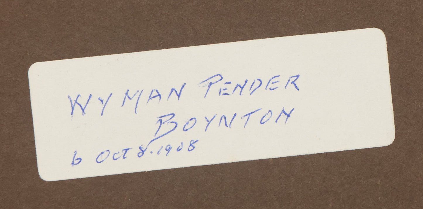 Lot 067 - Pair Of Antique Photographs Relating To The Pender Family, Including Statue Of Teddy Roosevelt Gifted To Colonel John Pender, And A Photograph Of Young Wyman Pender Boynton