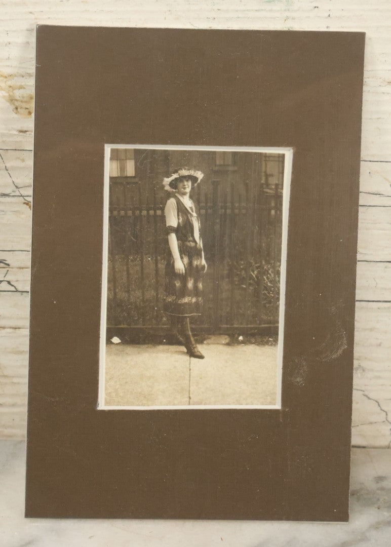 Lot 041 - Grouping Of Four Antique And Vintage Photographs Of Women In Hats, Including Cabinet Card And Carte De Visite C.D.V Photograph, Including Cabinet Card From Hutchings Railroad Photo Car