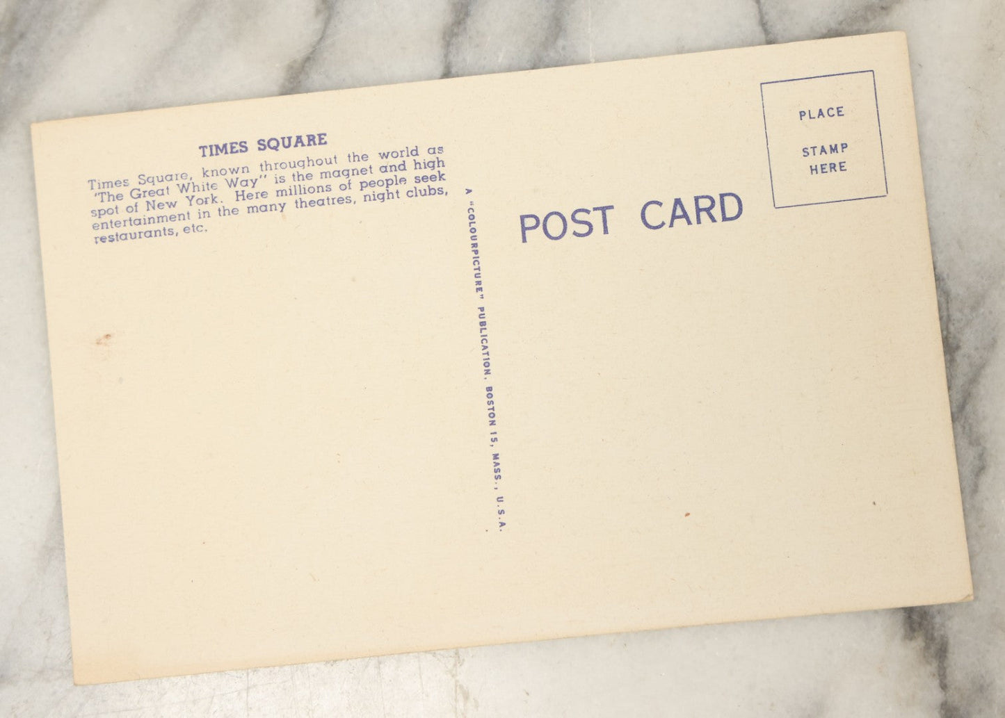 Lot 122 - Grouping Of Twelve Vintage Postcards Souvenir Postcards From New York City, New York, Including The Statue Of Liberty, Times Square, The Chrysler Building, Etc., Circa 1940s