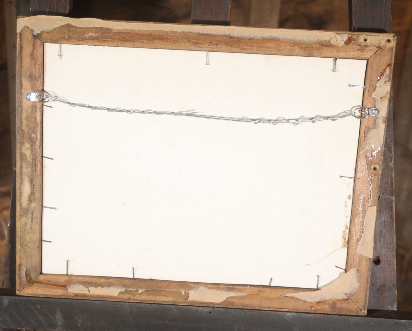 Antique Dr. Davis Surgeon Dentist Hand Painted Sign On Paper, In Frame. 18-1/2" x 14-1/2"