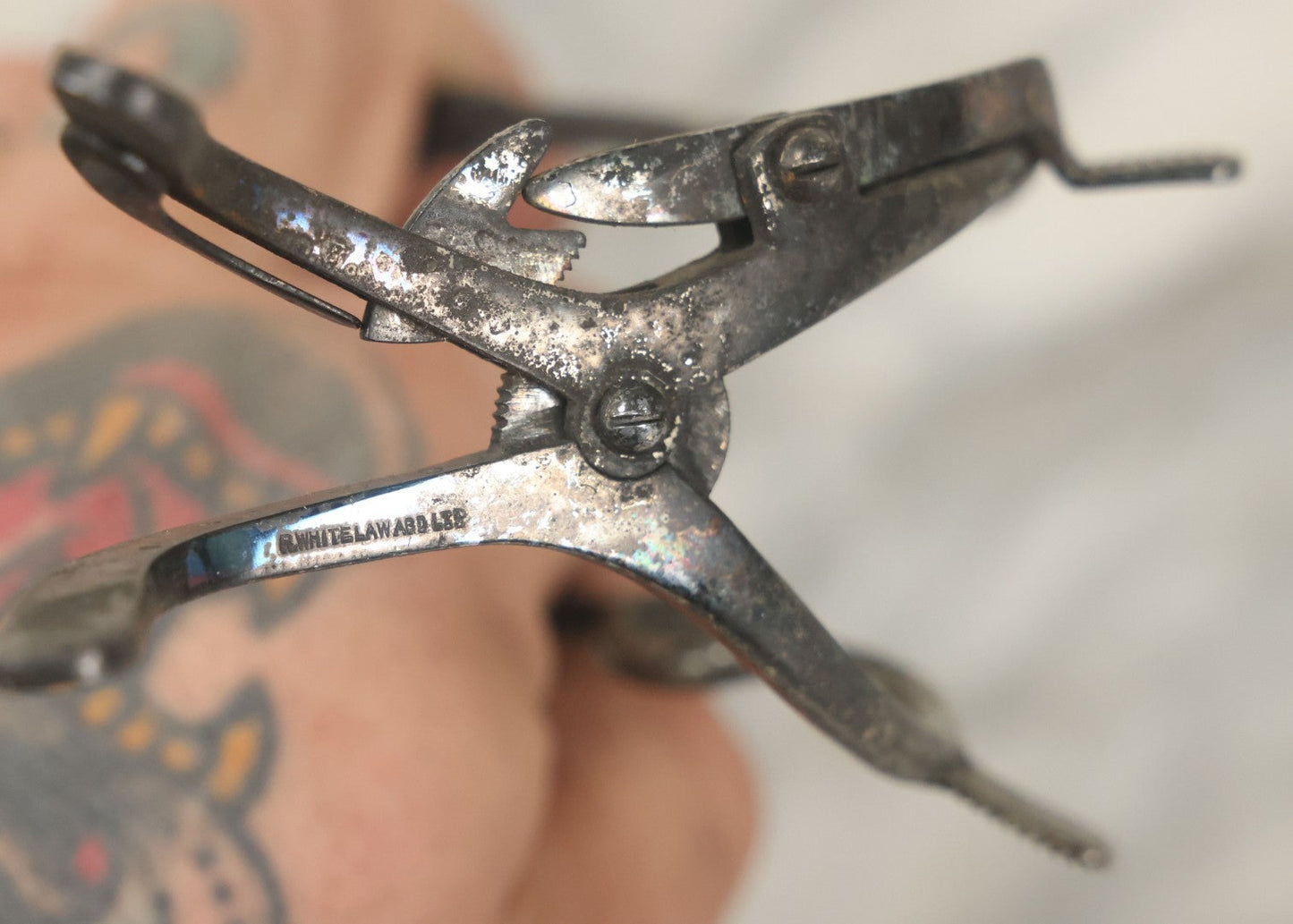 Lot 048 - Antique Dental Surgical Mouth Gag, Clamp To Hold Mouth Open, With Manufacturer's Mark, R. Whitelaw