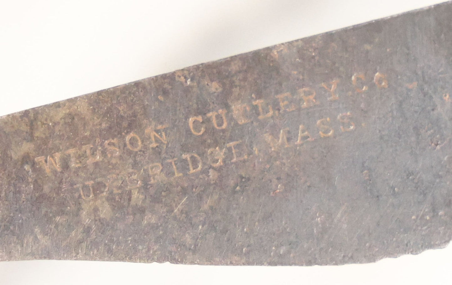 Lot 036 - Antique Farriers Hoof Knife With Wooden Handle, Brass Collar, Stamped Wilson Cutlery Co., Uxbridge, Massachusetts, 6-5/8" Length