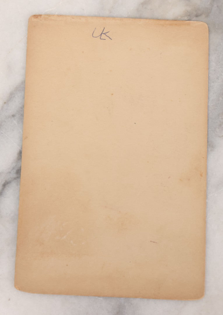 Lot 099 - Antique Cabinet Card Photograph Copy Of Tintype Of Man With Floral Wreath Surround, Likely A Remembrance Photograph