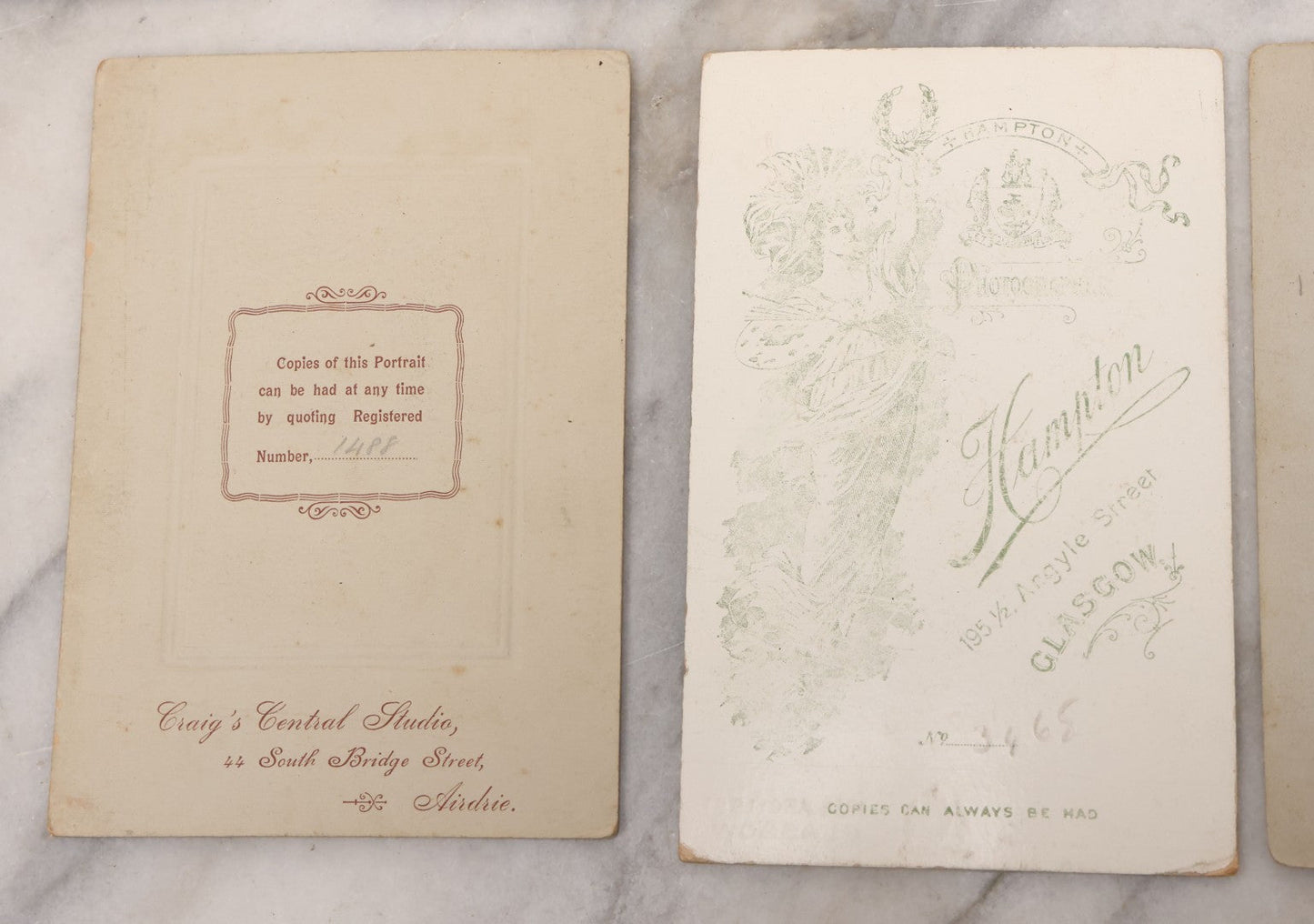 Lot 087 - Grouping Of Seven Scottish Cabinet Card Portrait Photographs Of Men Women And Children, Photographers Include J. Whyte, Hampton, Both Of Glasgow, Sharp Of Hamilton, Coatbridge, & Strathaven, R.C. Platt And Craig's Studio, Both Of Airdrie