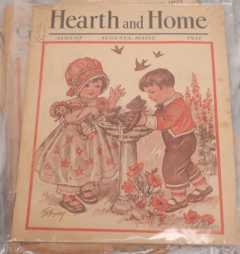 Lot 139 - Grouping Of Four Antique Illustrated Newspaper Journals, Including Hearth And Home (Christmas Issue December 1929 And August 1931), The Gentlewoman (February 1923), The Household Journal And Floral Life (October 1912)