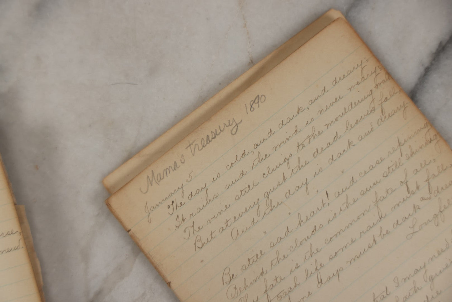 Lot 243 - Partial Antique Journal And Letters, Circa 1890s Including Letter From Son To Father Musing About His Senior Year At College