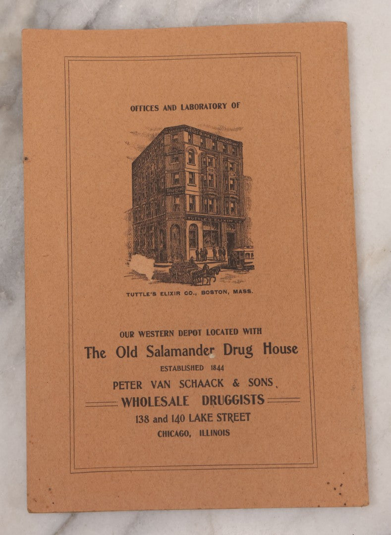 Lot 058 - "Veterinary Experience" Antique Booklet By S.A. Tuttle, Veterinary Surgeon, "A Practical Guide For The Cure Of Diseases Of The Horse," Illustrated, Copyright 1897, Boston, Massachusetts