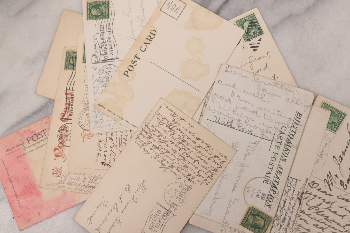 Lot 113 - Discovery Grouping Of 18 Antique Postcards, Featuring the Brockton Fair, Revere Beach, Manchester, NH, East Concord, VT, Many Others Of New England Scenes