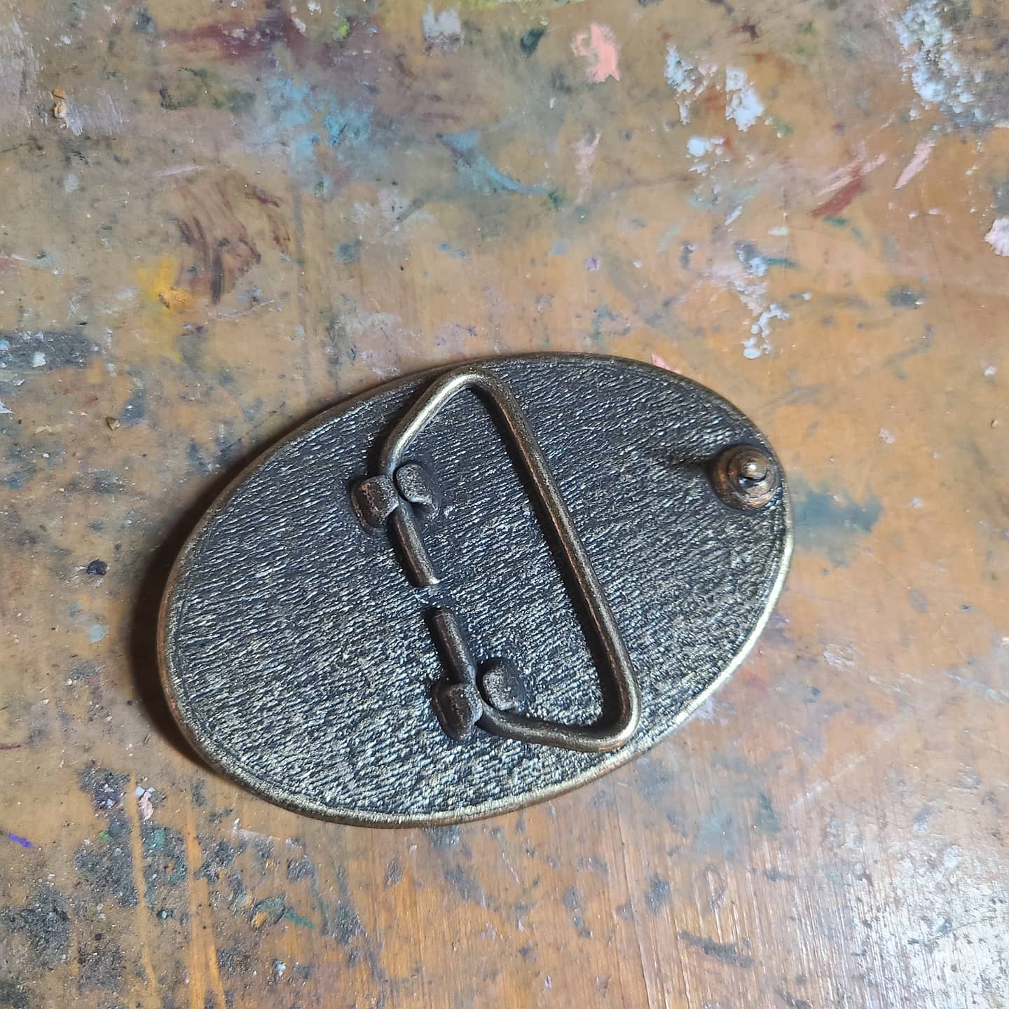 Vintage Freemasons Brass Belt Buckle