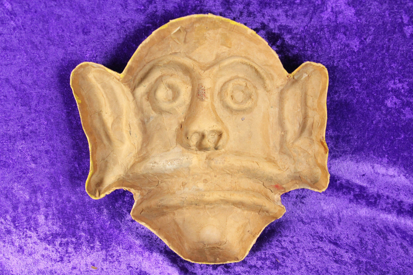 Vintage Paper Mache Creepy Demon Mask