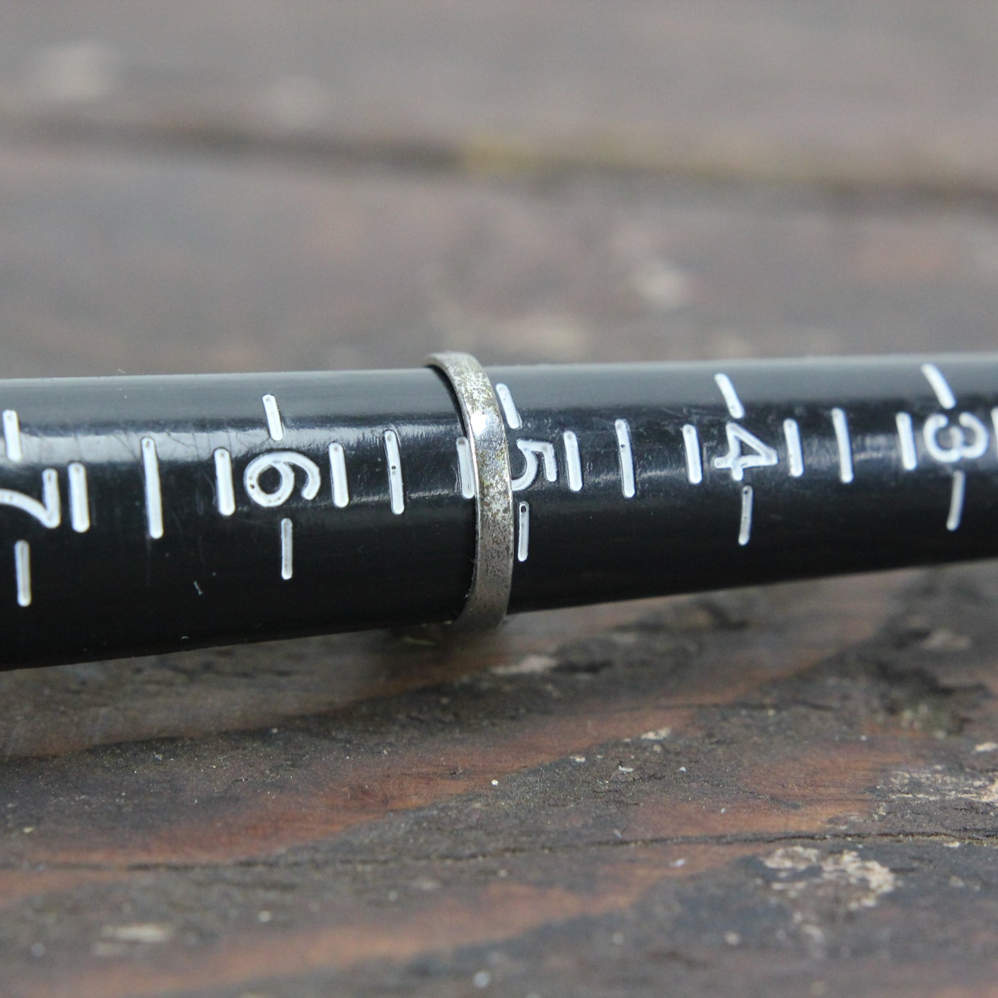 Art Deco Sterling Silver Ring with Yellow Stone - Size 5