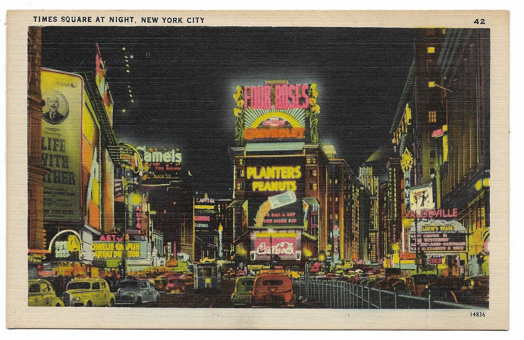 vintage postcard Times Square