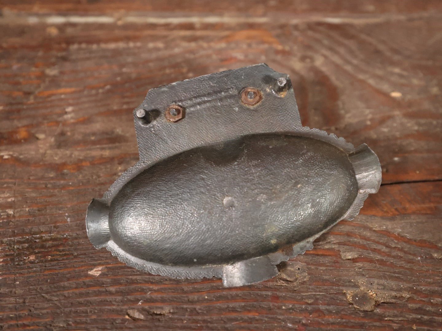 Antique Cast Metal World War One Era Ashtray With Tank, Souvenir Of New York City, Note Damage To Front Lip