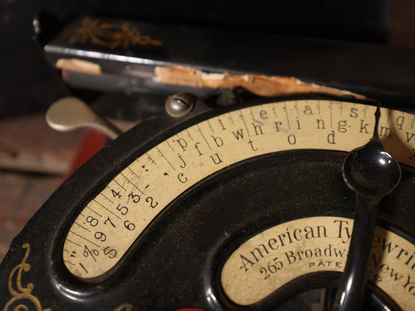 Antique American Typewriter Company Typewriter With Case, Patented, New York, Note Losses To Typeset