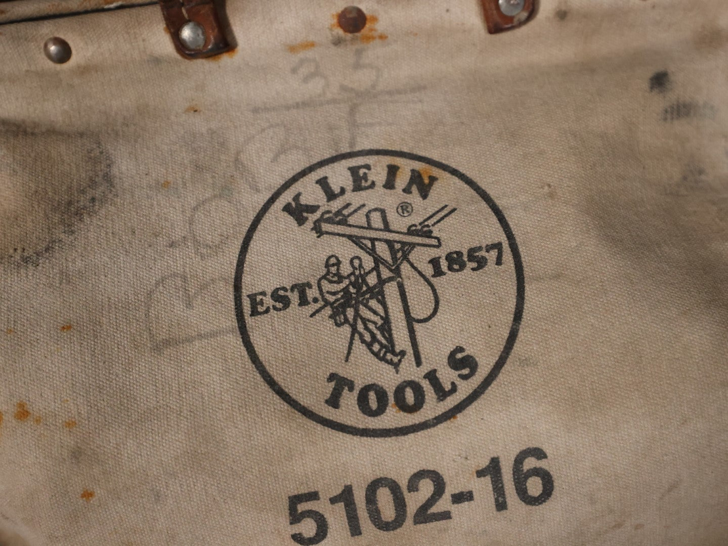 Klein Tools 5102-16 Canvas And Leather Powerline Toolbag