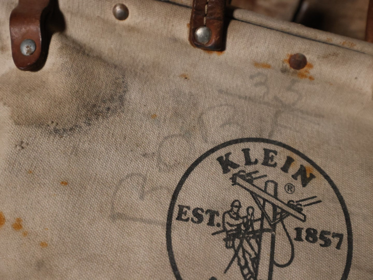 Klein Tools 5102-16 Canvas And Leather Powerline Toolbag