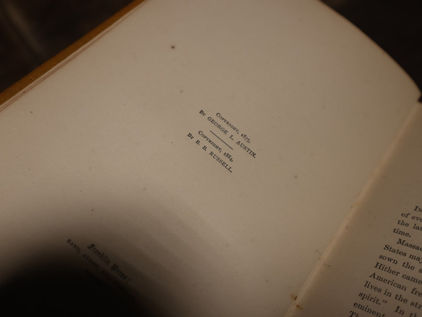 "The History Of Massachusetts From The Landing Of The Pilgrims To The Present Time" By George Lowell Austin, 1884 Edition, Antique Book, Illustrated