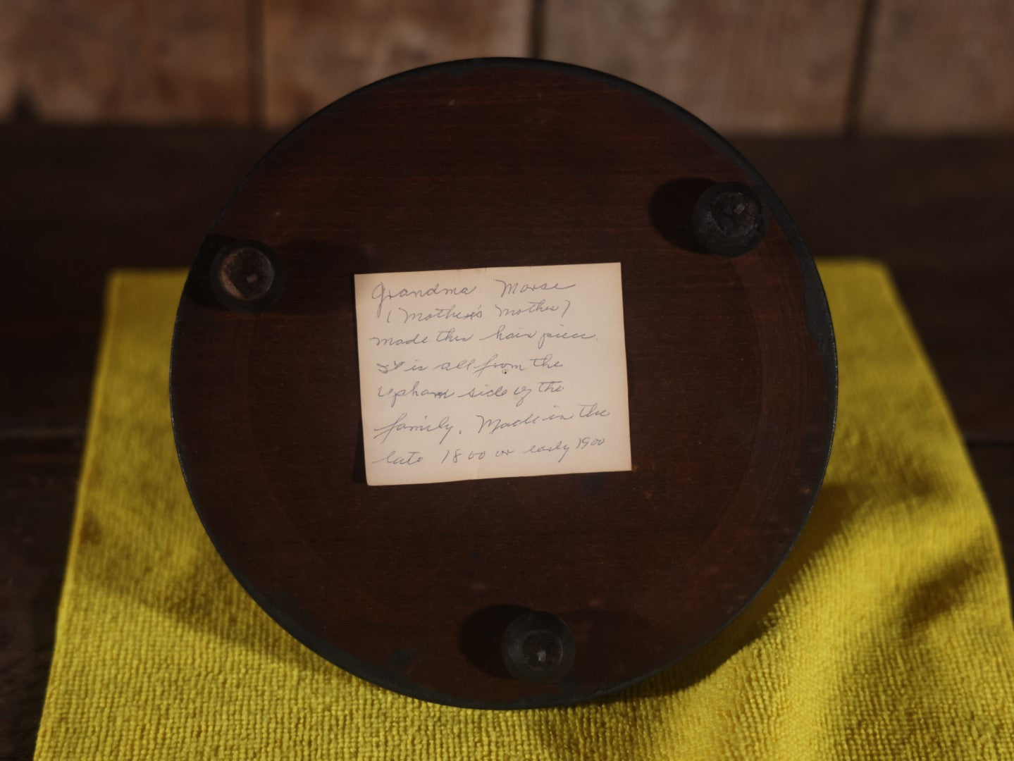 Victorian Human Hair Tree In Glass Cloche Dome With Provenance, Done By Isabella Upham Morse (1849-1927), Containing Hair Of The Upham Family, Circa 1895