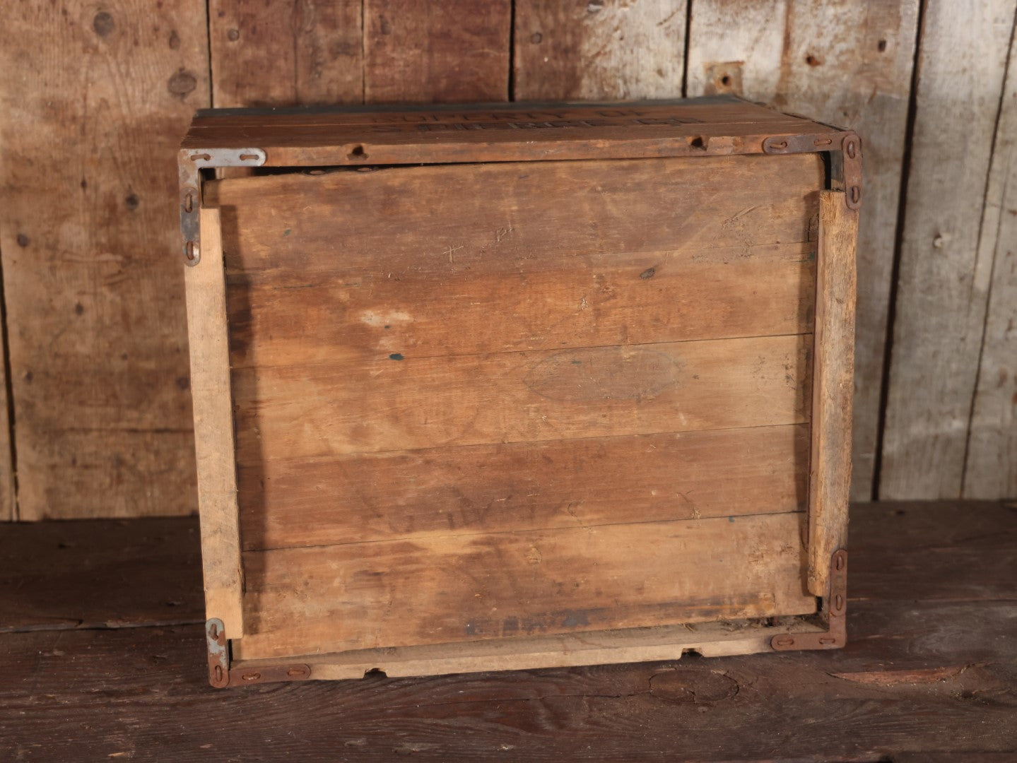 Antique S.S. Pierce & Co., Boston Importers And Grocers, Folding Wooden Crate