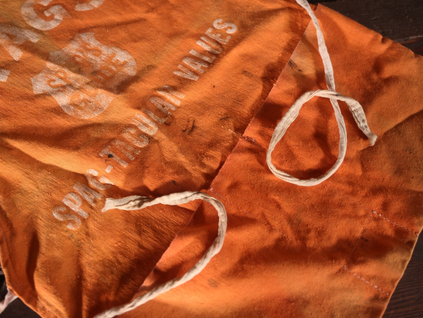 Vintage Spag's Staff Member Orange Hardware Apron, Shrewsbury, Massachusetts