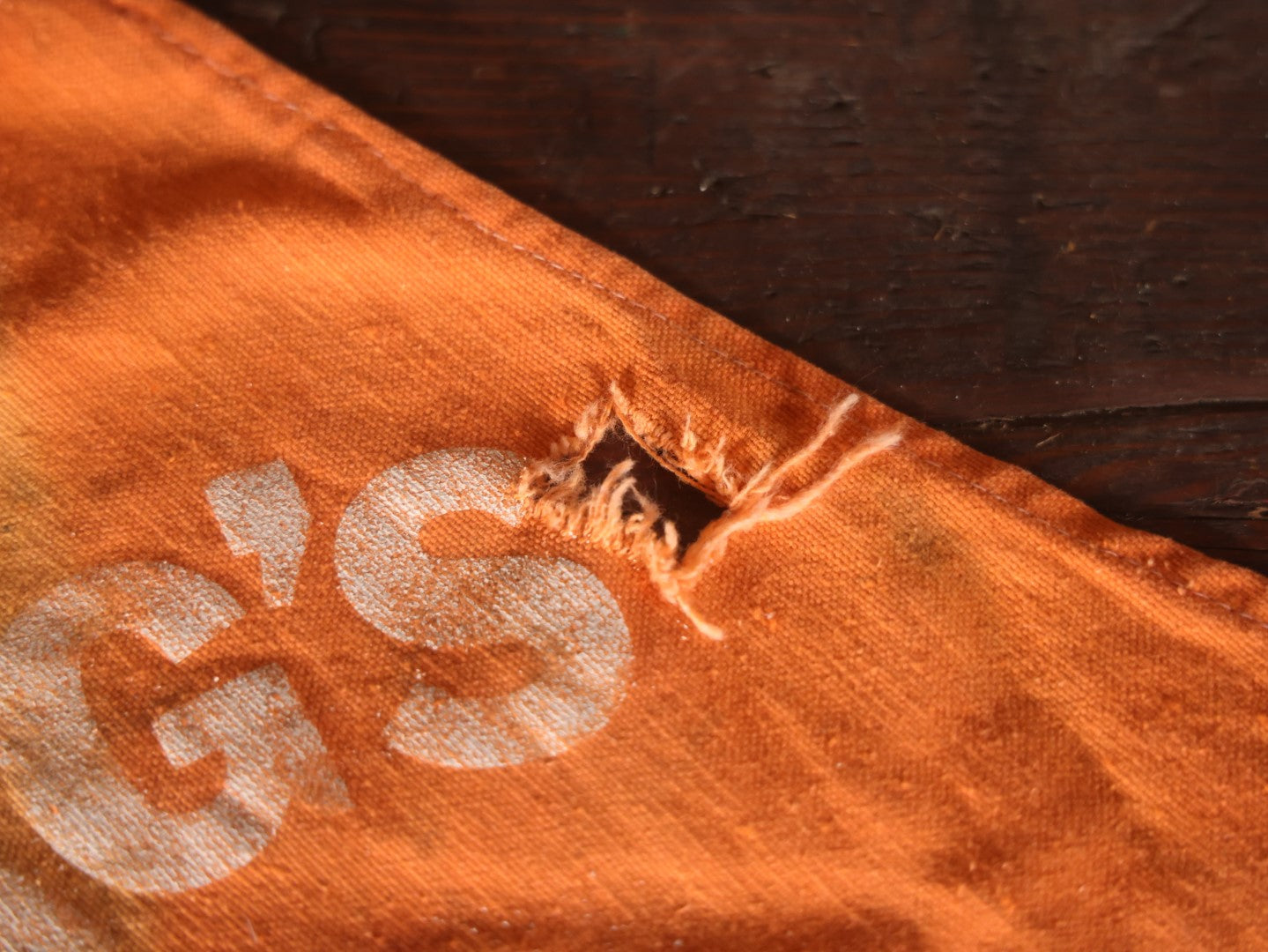 Vintage Spag's Staff Member Orange Hardware Apron, Shrewsbury, Massachusetts