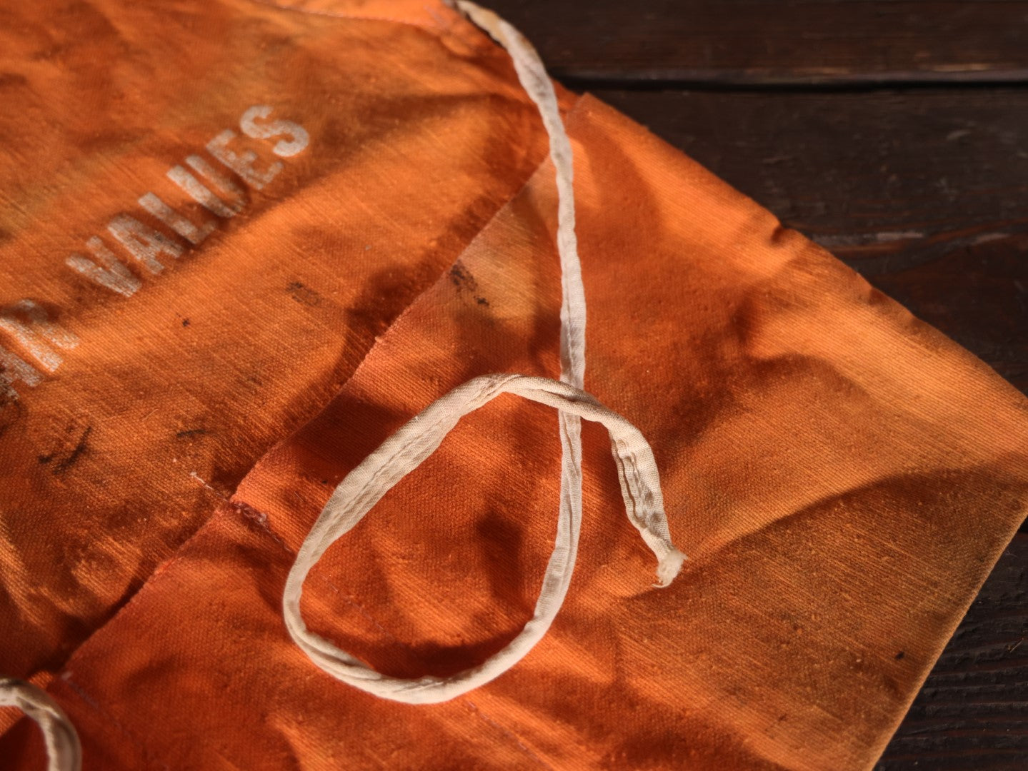 Vintage Spag's Staff Member Orange Hardware Apron, Shrewsbury, Massachusetts