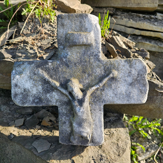 PLEASE READ DESCRIPTION: Salvaged Gravestone Crucifix Fragment, From Memorial Company in Upstate NY