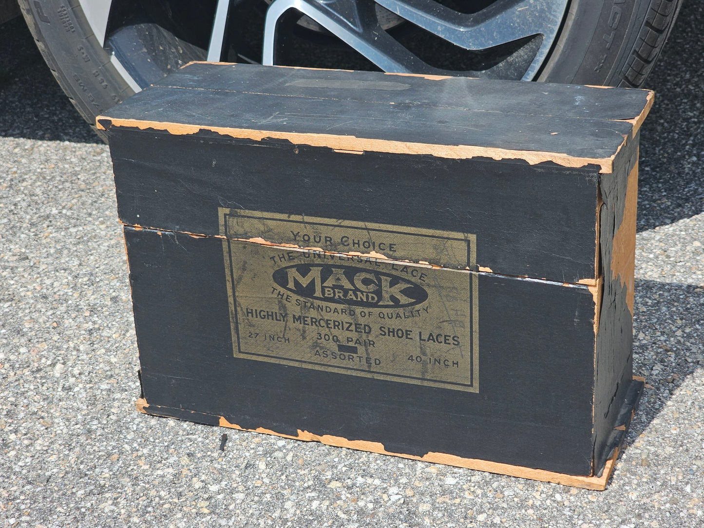 Antique 12-Drawer Mack Brand Shoe Laces Store Display