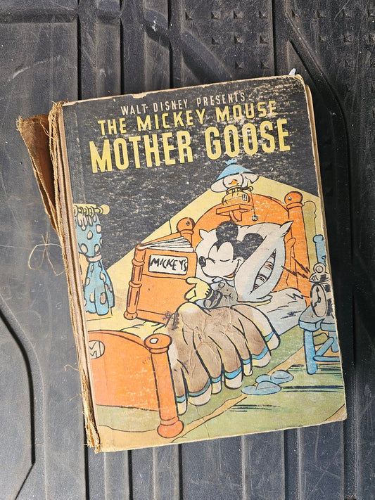 Walt Disney Presents The Mickey Mouse Mother Goose, Copyright 1937, Craft-Grade Book