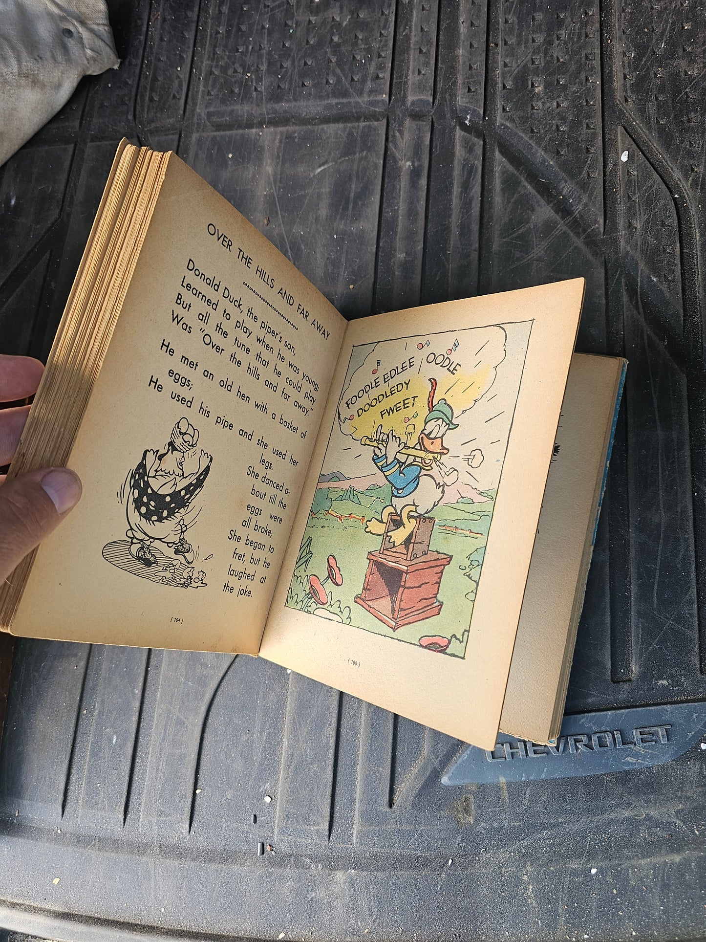 Walt Disney Presents The Mickey Mouse Mother Goose, Copyright 1937, Craft-Grade Book