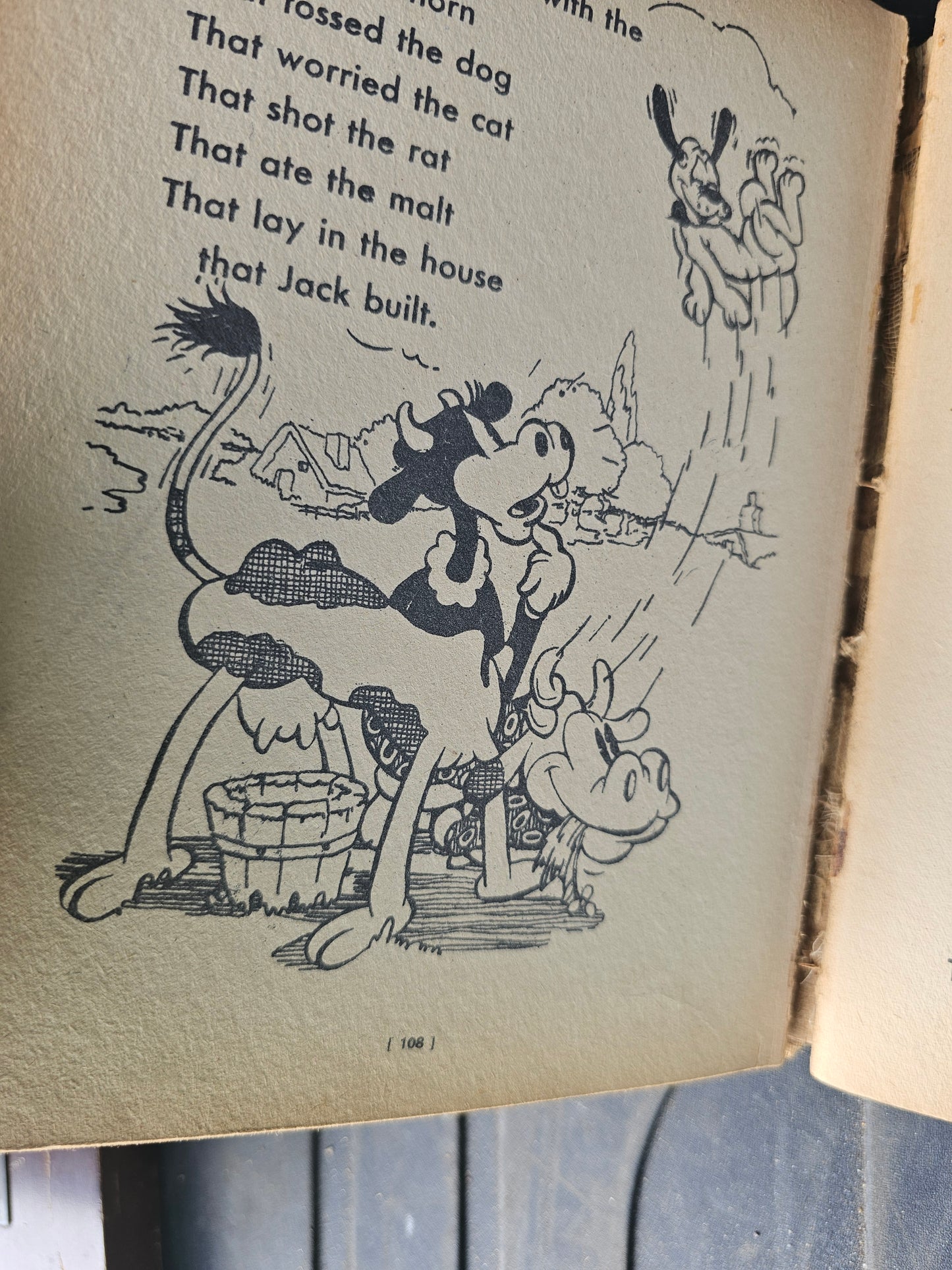 Walt Disney Presents The Mickey Mouse Mother Goose, Copyright 1937, Craft-Grade Book