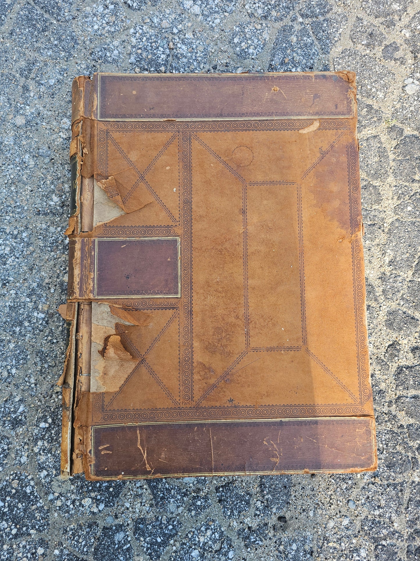 Humongous Antique Ledger / Register - Carbon County, Pennsylvania (I Think) Poor House - 1860s - Mostly Empty, Some Pages Have Writing