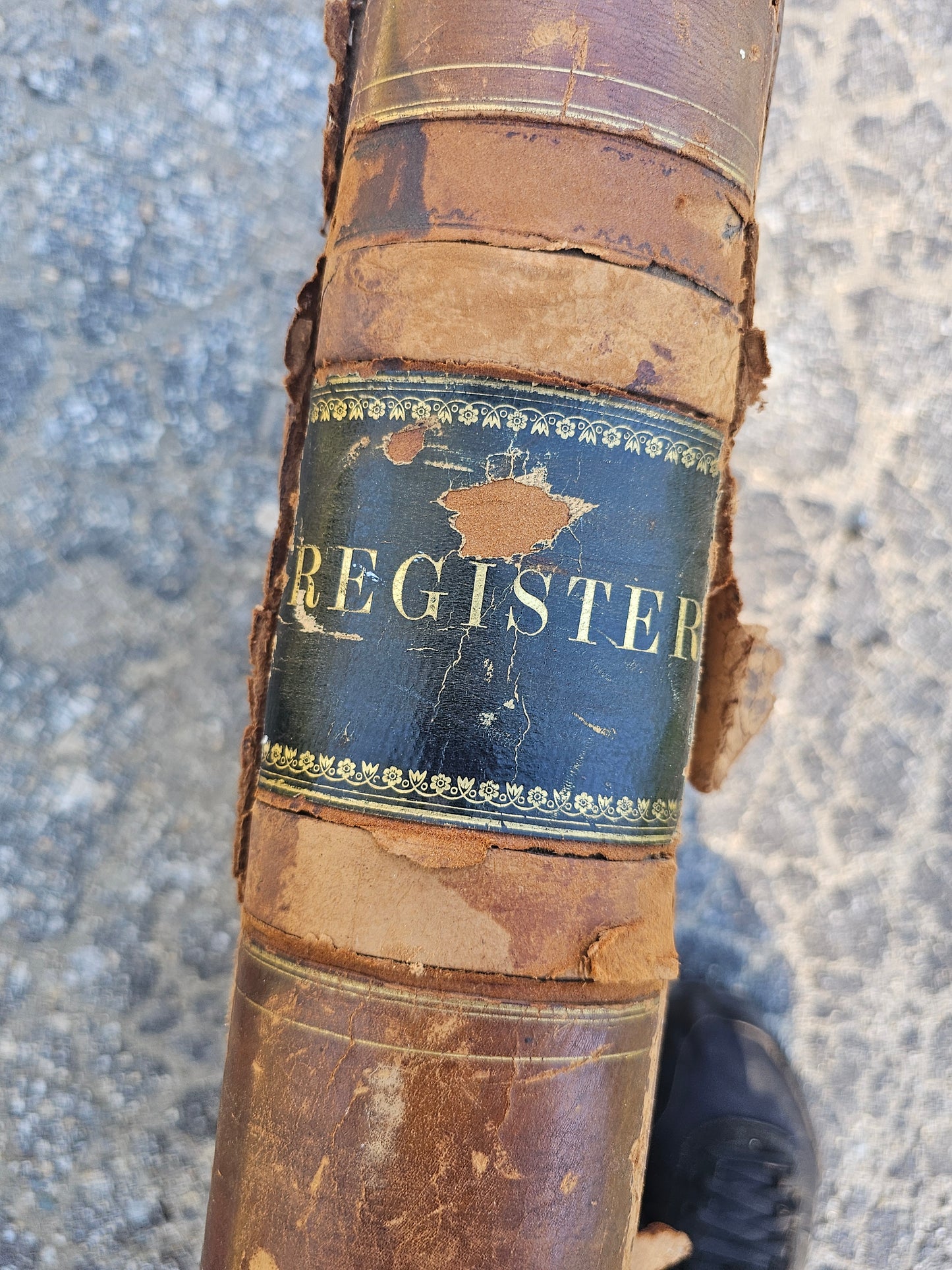 Humongous Antique Ledger / Register - Carbon County, Pennsylvania (I Think) Poor House - 1860s - Mostly Empty, Some Pages Have Writing