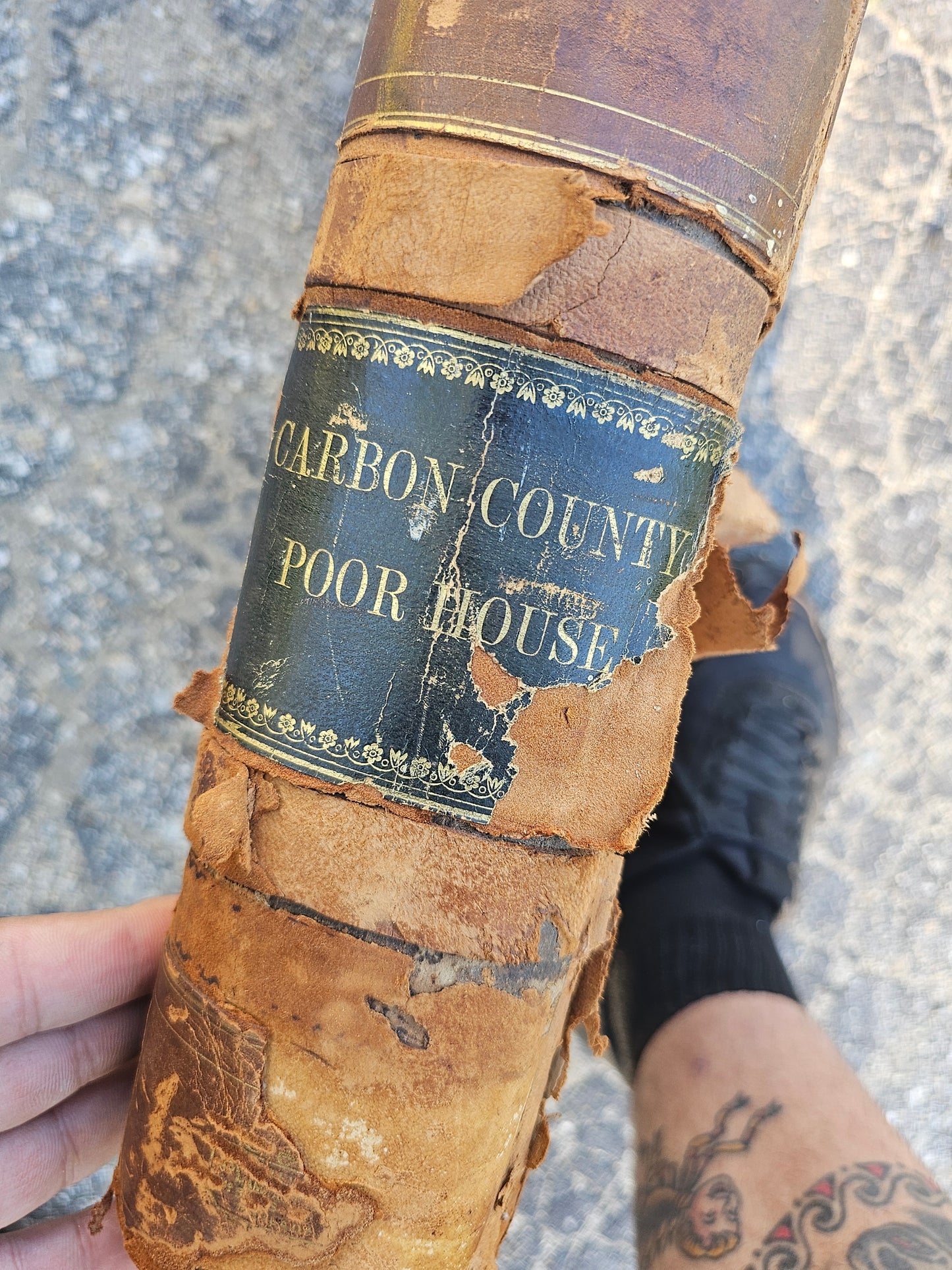 Humongous Antique Ledger / Register - Carbon County, Pennsylvania (I Think) Poor House - 1860s - Mostly Empty, Some Pages Have Writing