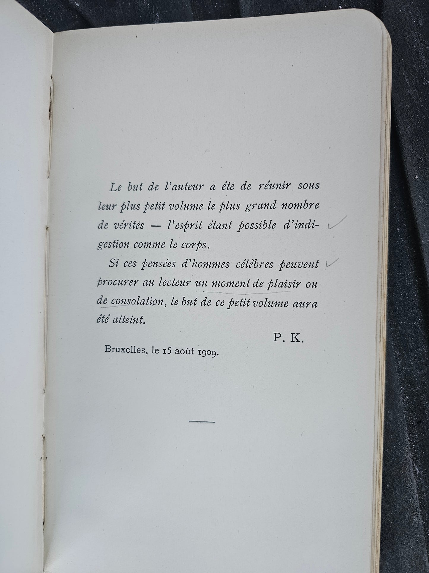 Pretty Antique French / Belgian (?) Poetry Book, 1909