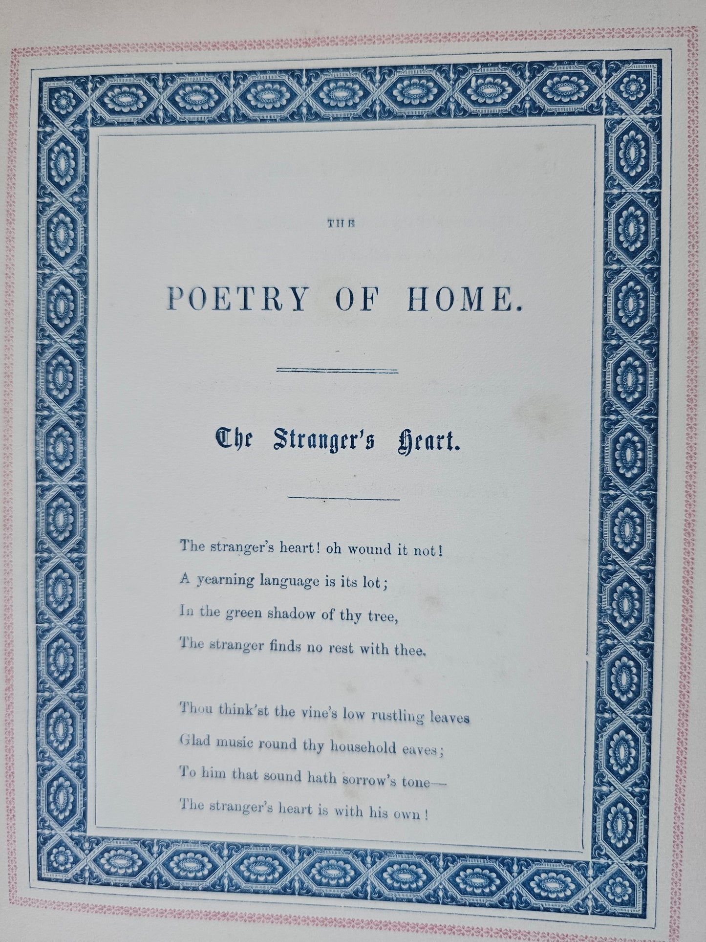 The Poetry of Home, A Gift for All Seasons, 1849 Book