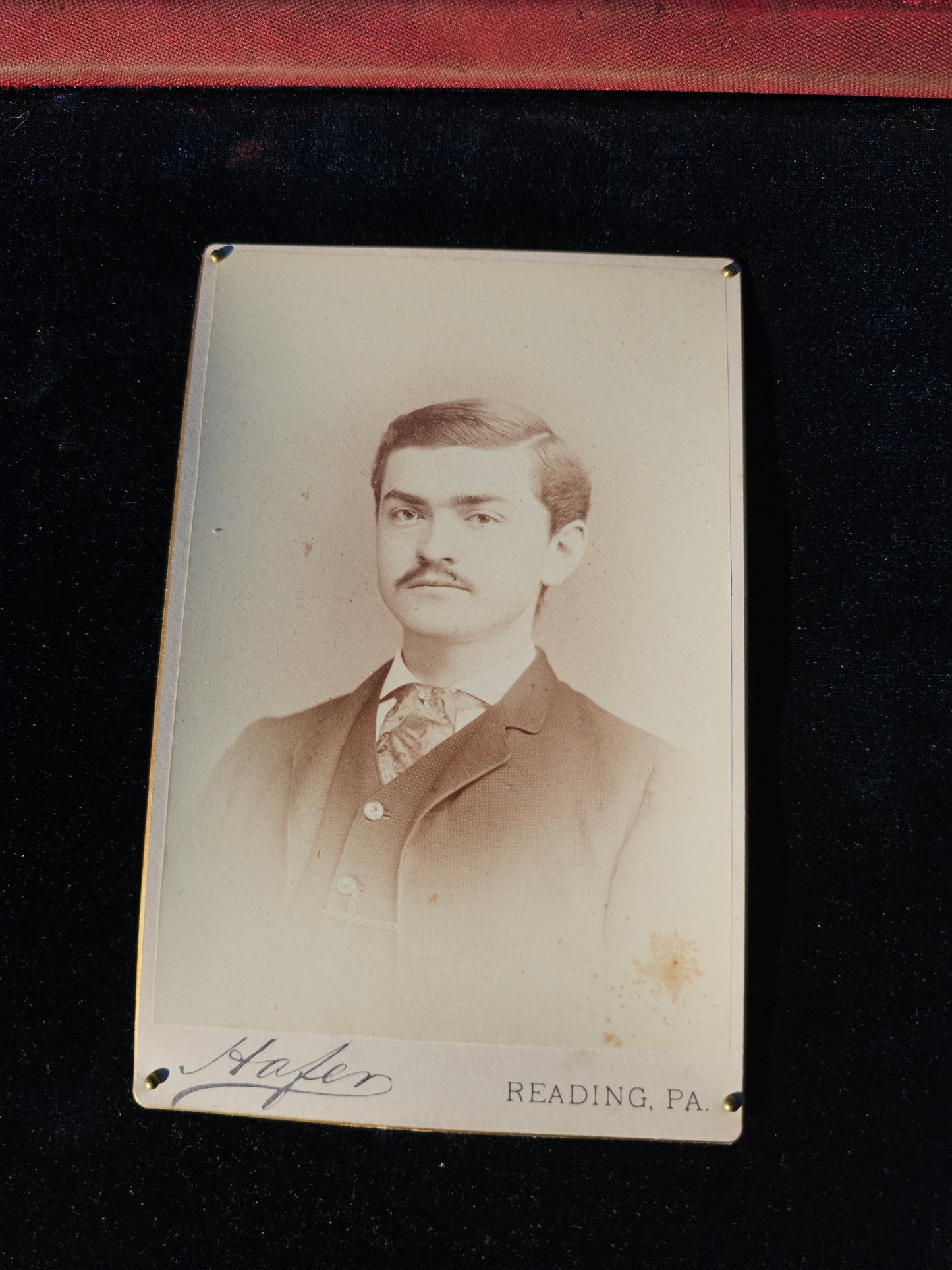 Reading, Pennsylvania Family Cabinet Card Portrait Photo Archive Display, Including Six Photos