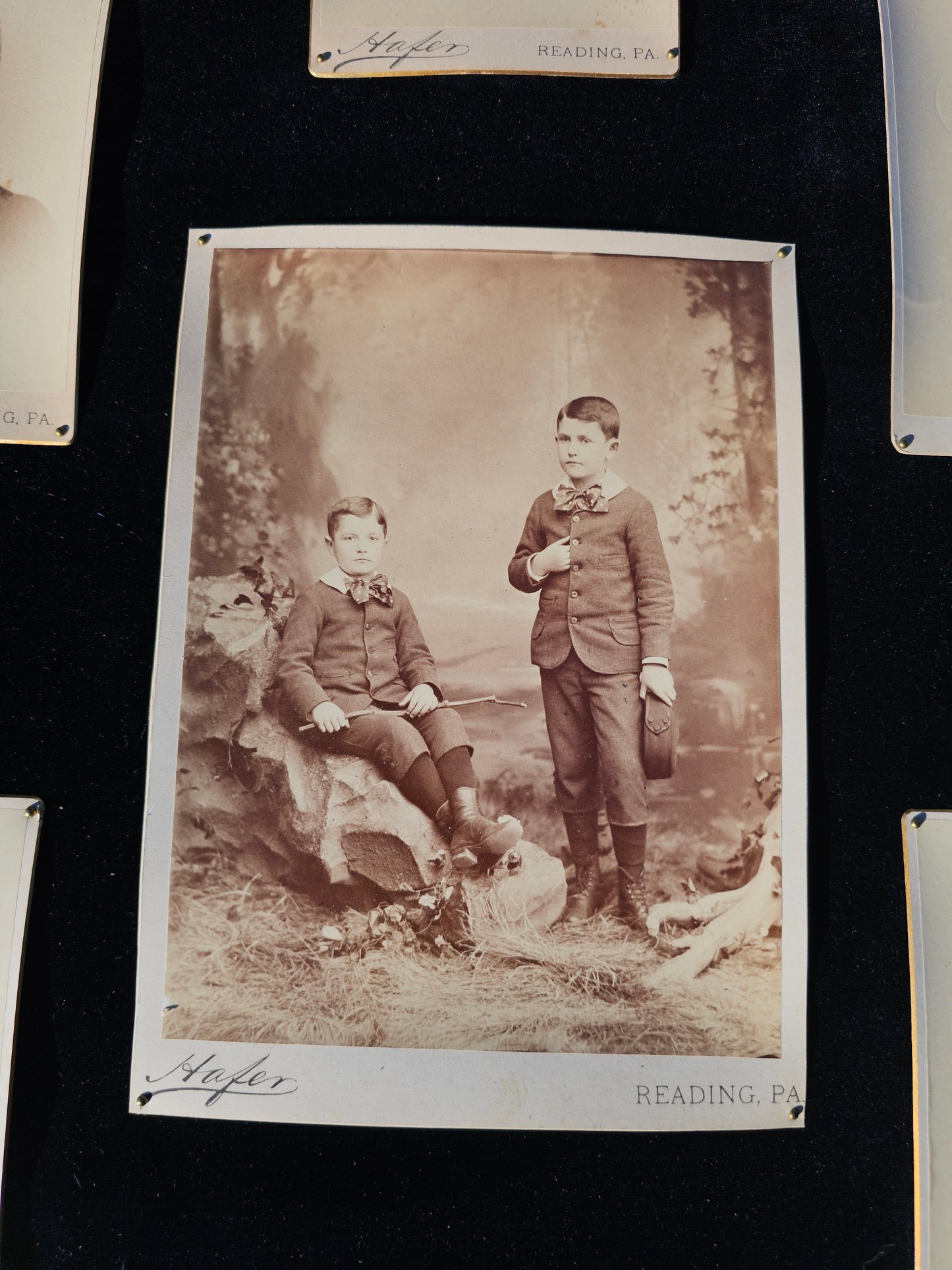 Reading, Pennsylvania Family Cabinet Card Portrait Photo Archive Display, Including Six Photos