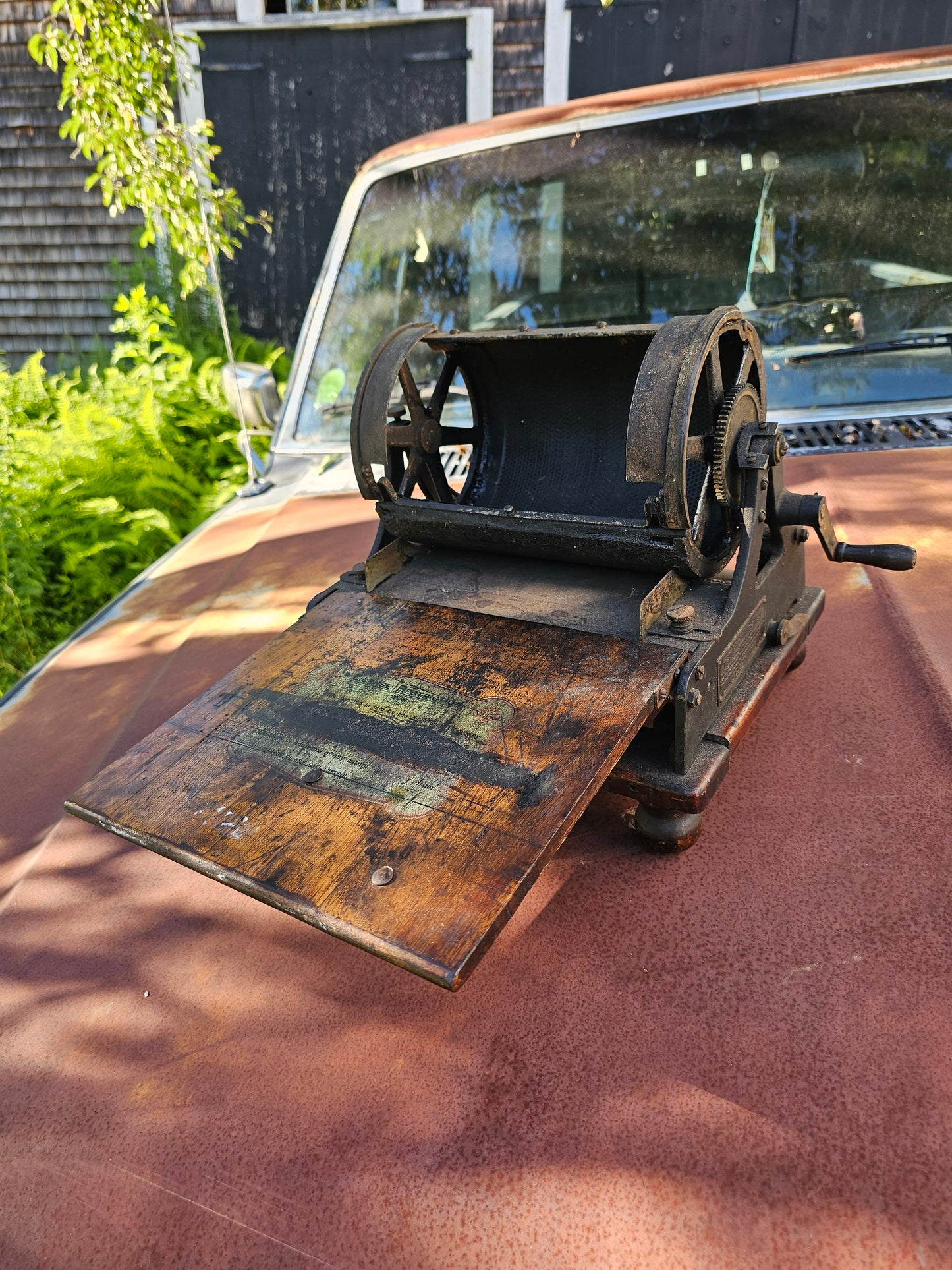 Antique Edison Rotary Mimeograph No. 75 Duplicating & Stencil Printing Machine, Made by A.B. Dick Company, Chicago, U.S.A., Copyright 1904