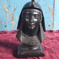 Lot 006 - Figural Egyptian Revival Lady Head Inkwell, No Insert, Damage To Base Corners