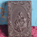 Lot 009 - Antique Thermoplastic Hard Image Case With Children And Pets, Containing Two Ambrotype Photos