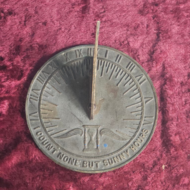 Vintage Cast Iron Sundial