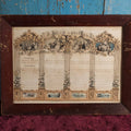 Lot 020 - Antique Family Register Lithograph, Hand Filled, Features Mourning Motif, By Sarony & Major, Maples And Libby Family