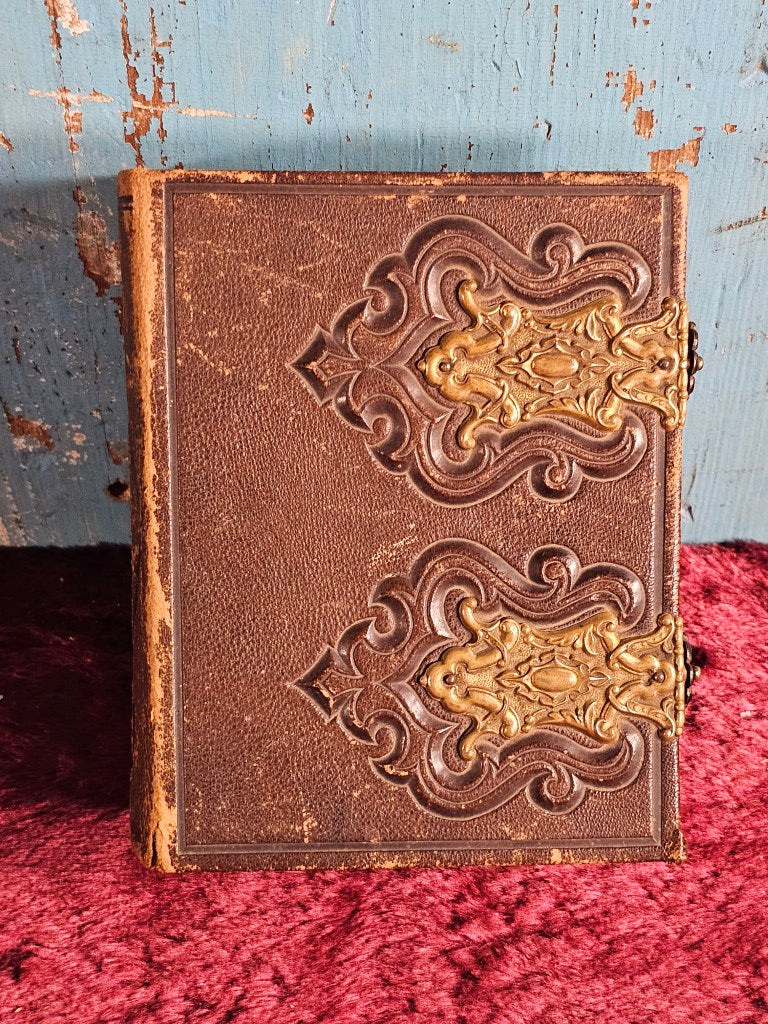 Antique Cdv Sized Photo Album, Cover Detached, 35 Photos