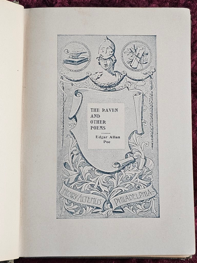 Antique Edgar Allan Poe "Poems" Book, Published 1895