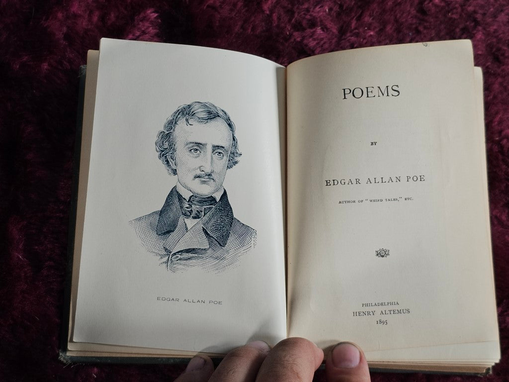 Antique Edgar Allan Poe "Poems" Book, Published 1895